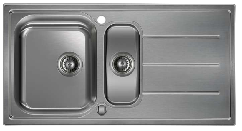 Hotpoint SC100W2A.1 (X) HA Top-mounted sink Rectangular Stainless steel