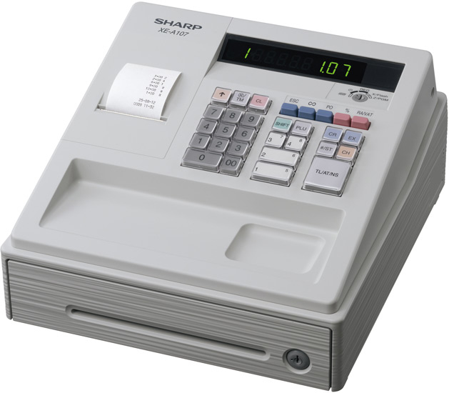 Sharp XE-A107WH cash register 80 PLUs LED