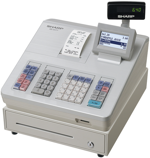 Sharp XE-A177 cash register LCD