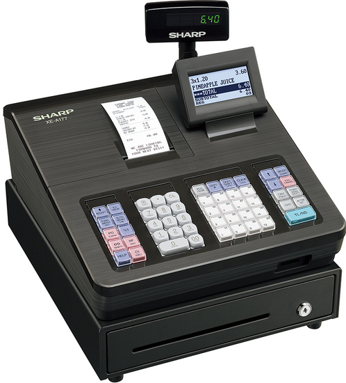 Sharp XE-A177 cash register LCD