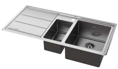 Whirlpool AM 1051 IXL/LH kitchen sink Top-mounted sink Rectangular Stainless steel