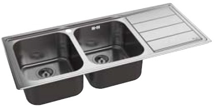 Whirlpool AM 1150 IX kitchen sink Top-mounted sink Rectangular Stainless steel