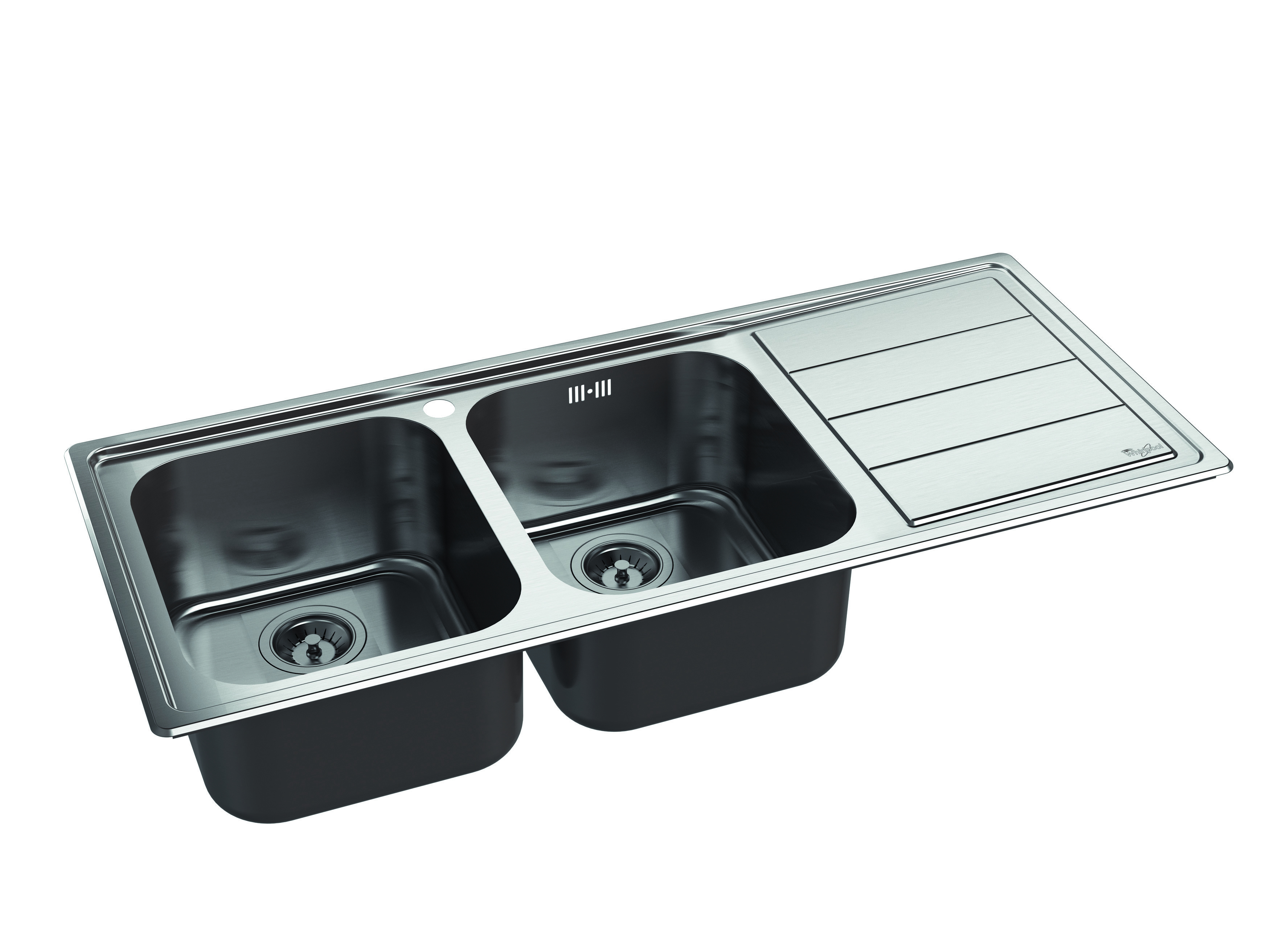 Whirlpool AM 1150 IX/LH Top-mounted sink Rectangular Stainless steel