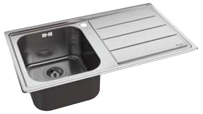 Whirlpool AM 8650 IX kitchen sink Top-mounted sink Rectangular Stainless steel