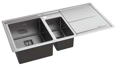 Whirlpool FS 1051 IXL kitchen sink Top-mounted sink Rectangular Stainless steel
