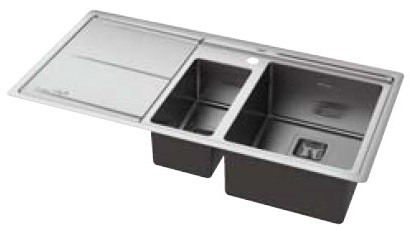 Whirlpool FS 1051 IXL/LH kitchen sink Top-mounted sink Rectangular Stainless steel
