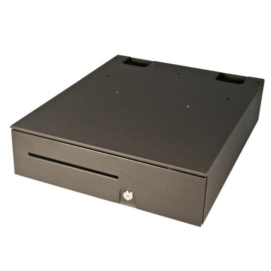 apg Solutions Heavy-Duty Point of Sale Cash Drawer | Series 100 T484A-BL16195-C - USD - 2 Media Slot - Serial Port - Steel, ABS Plastic - Black - 4.9" Height x 16" Width x 19.5" Depth