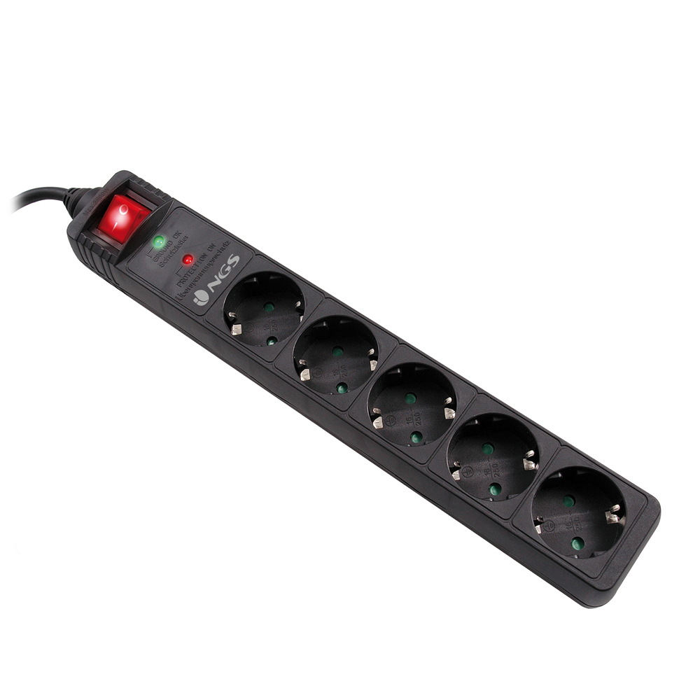 NGS Grid 500 Black 5 AC outlet(s)