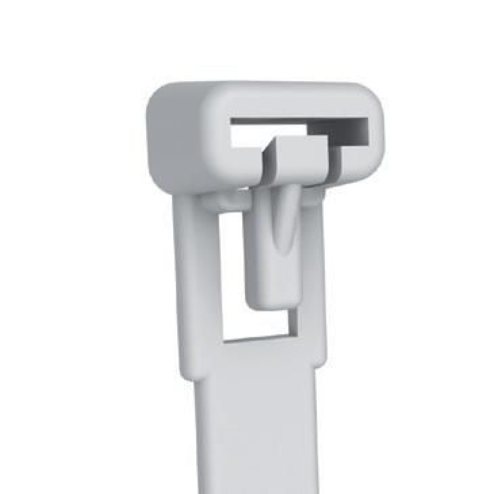 Techly Cable Ties Clip 200x7,6mm with Tongue Nylon 100pz White ISWT-876200
