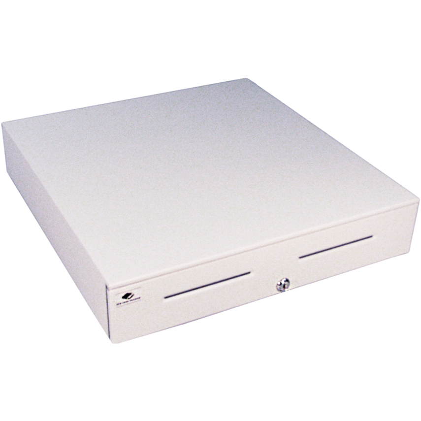 apg Solutions Heavy-Duty Point of Sale Cash Drawer | Series 4000 JB554A-CW1820-C - 2 Media Slot - USB - Steel, Stainless Steel - Cloud White - 4.2" Height x 18.8" Width x 20" Depth