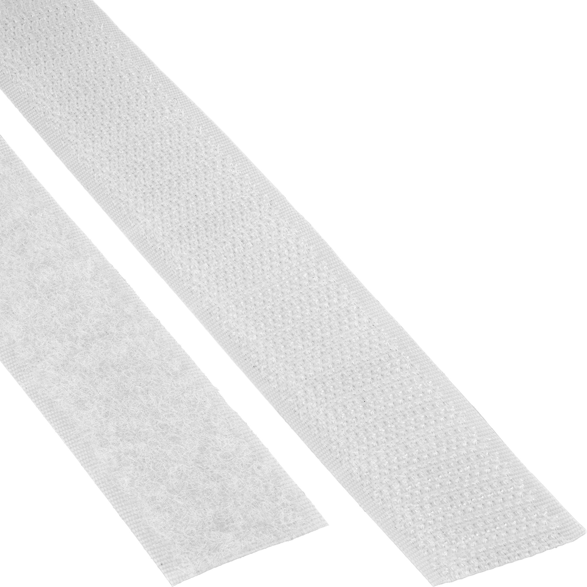 InLine Cable Ties with hook-and-loop fastener band 25mm white 25m