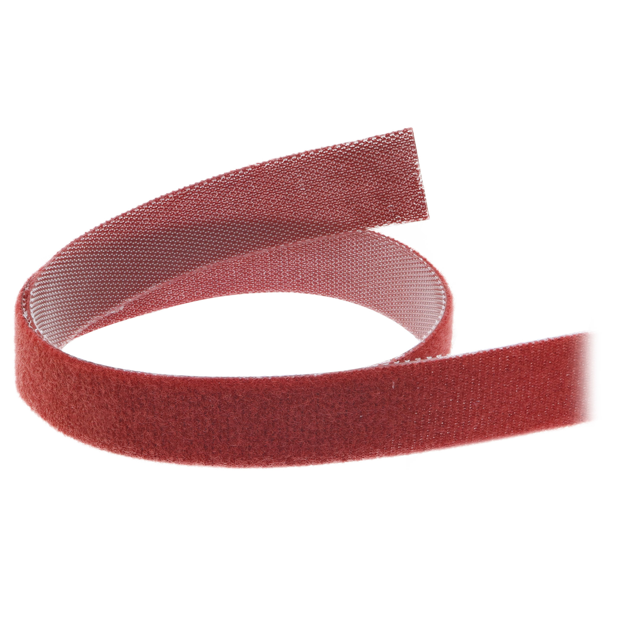 InLine Cable Ties with hook-and-loop type Band 16mm red 10m