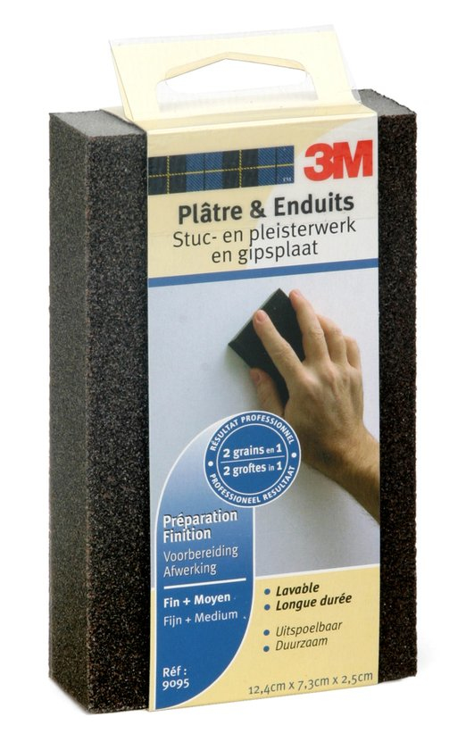 3M DW9095 manual sanding supply Sanding sponge Medium/Fine grit 1 pc(s)