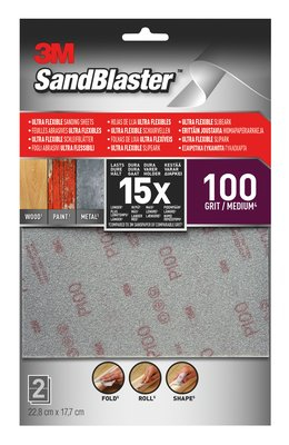 3M 28100SBE manual sanding supply Abrasive sheet Fine grit P100 2 pc(s)