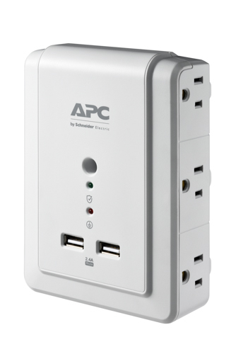 APC P6WU2 surge protector White 6 AC outlet(s) 120 V