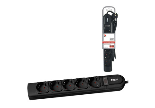 Trust Surge Guard IT Black 5 AC outlet(s)