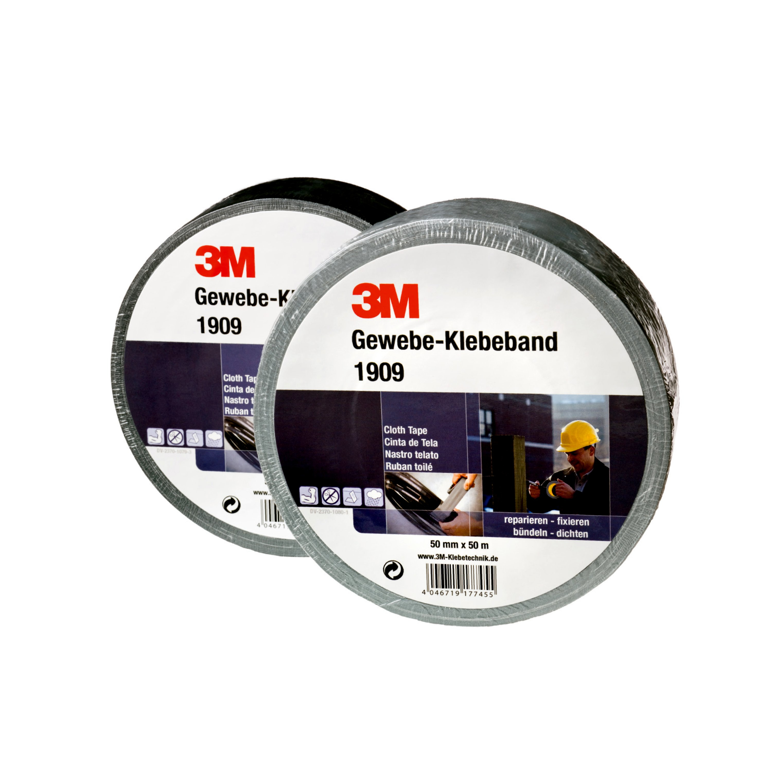 3M 1909S50 duct tape 50 m Black