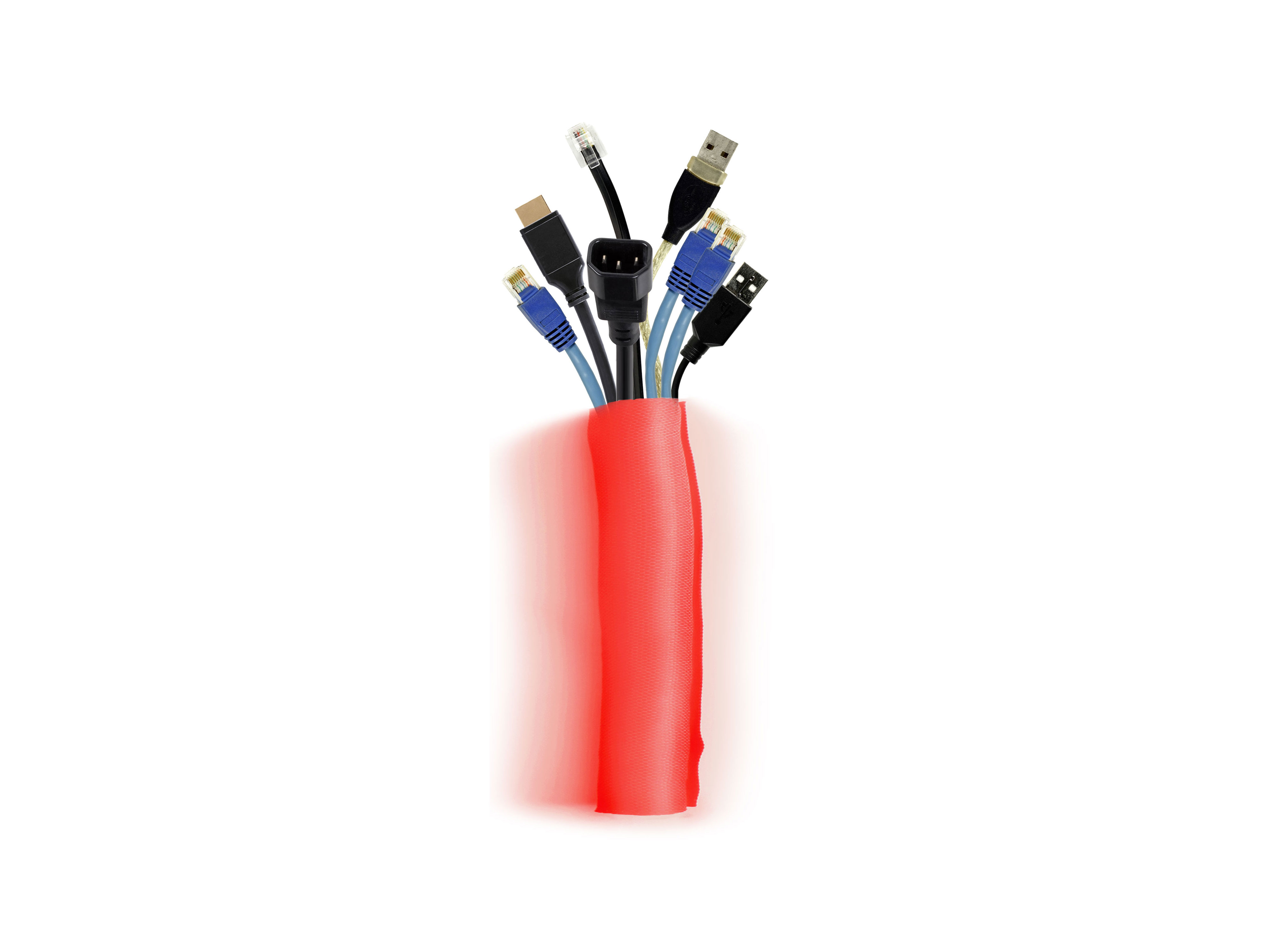 Multibrackets M Universal Cable Sock Self Wrapping 40mm Red 25m