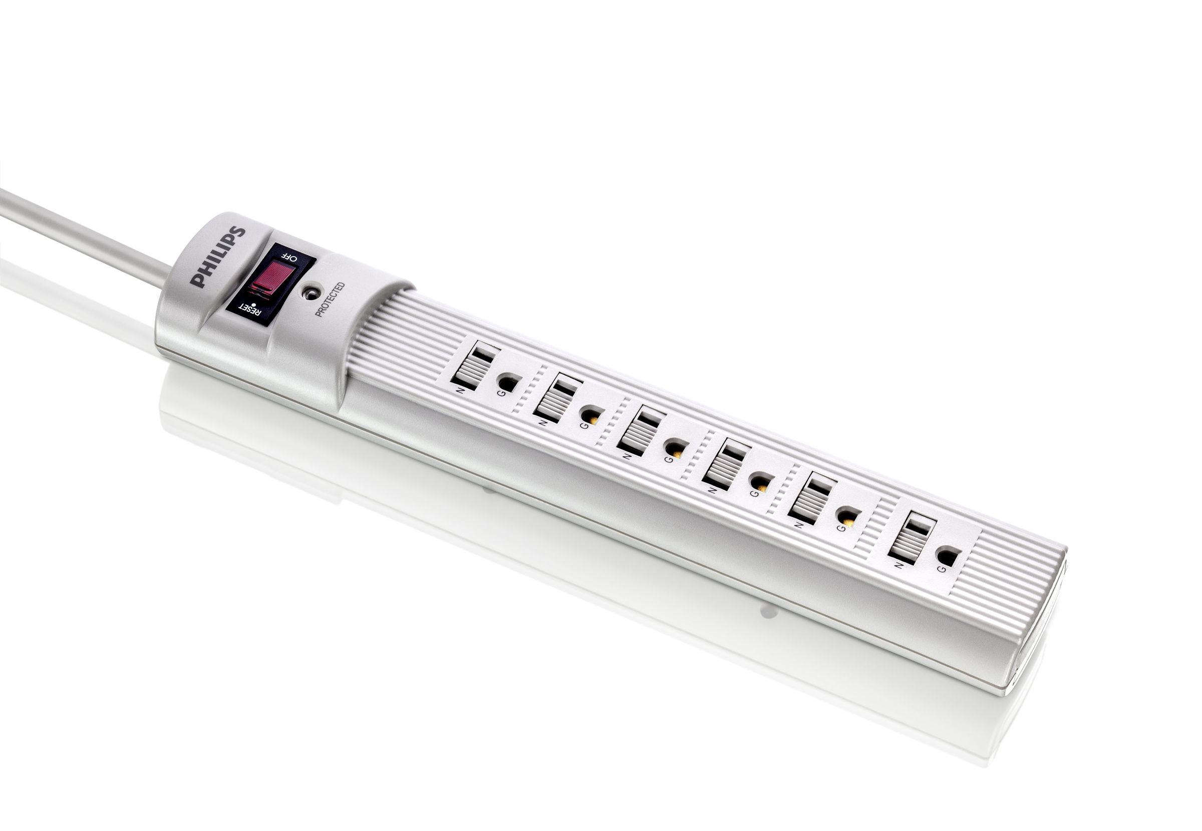 Philips SPC1060W/96 surge protector White 6 AC outlet(s) 1.8 m