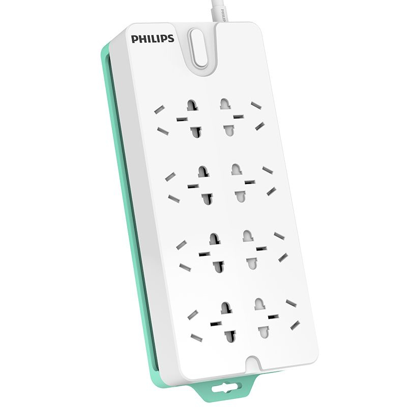 Philips SPS5830G/93 surge protector Turquoise, White 8 AC outlet(s) 3 m