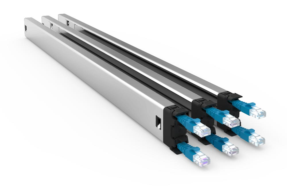 PATCHBOX Plus+ STP Rack Cable tray Black, Blue, Silver 3 pc(s)