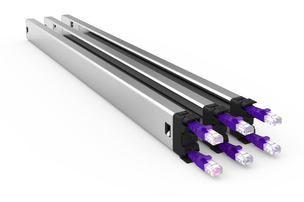 PATCHBOX Plus+ U/FTP Kassette Violett 3 Stück Rack Cable tray Black, Silver 3 pc(s)