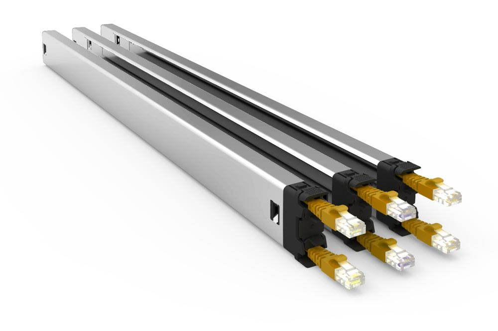PATCHBOX Plus+ UTP Rack Cable tray Black, Silver, Yellow 3 pc(s)
