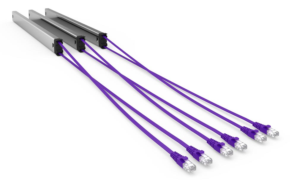 PATCHBOX Plus+ STP Long Range Rack Cable tray Black, Silver 3 pc(s)
