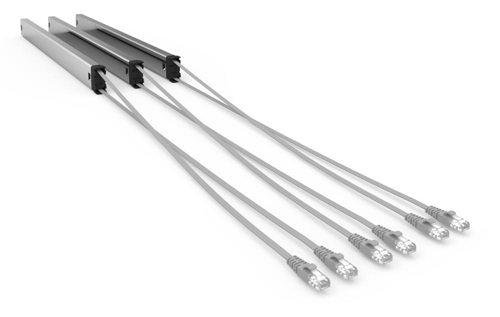 PATCHBOX Plus+ STP Long Range Rack Cable tray Black, Silver, White 3 pc(s)