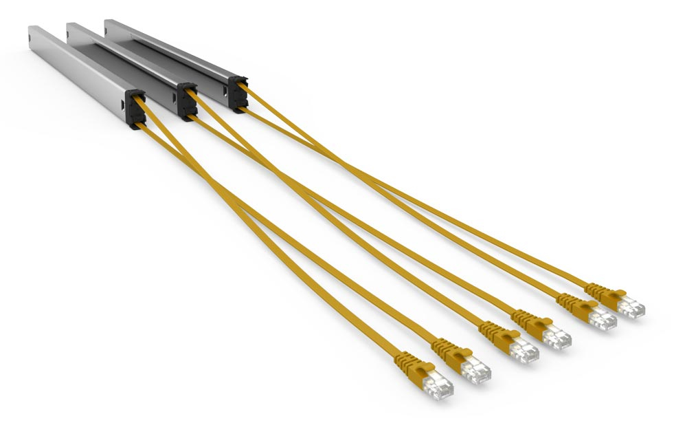 PATCHBOX Plus+ UTP Rack Cable tray Black, Silver, Yellow 3 pc(s)