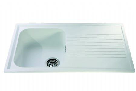 CDA AS1WH kitchen sink Top-mounted sink Rectangular Granite