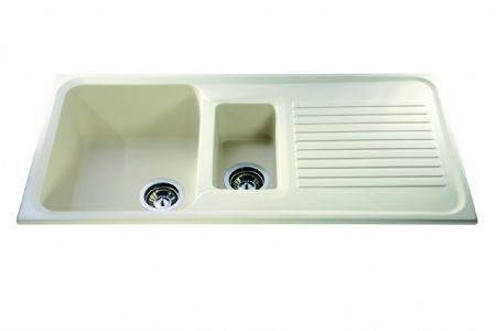CDA AS2WH kitchen sink Undermount sink Rectangular Granite