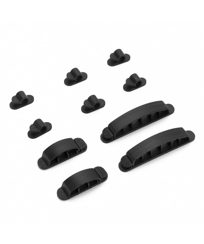 Vultech CO-02 cable organizer Desk Cable holder Black 10 pc(s)