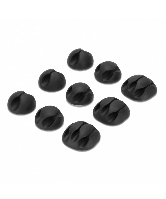 Vultech CO-01 cable organizer Desk Cable holder Black 9 pc(s)