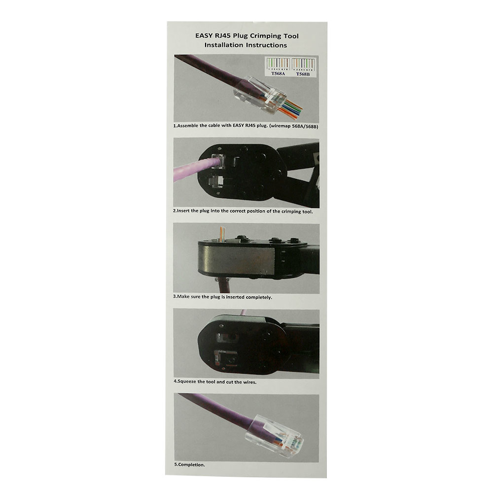 ACT Modular crimp tool for pass-through RJ45 connectors