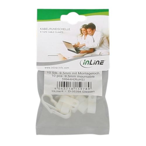 InLine 59944H cable clamp White 10 pc(s)