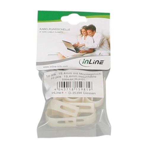 InLine 59944K cable clamp White 10 pc(s)