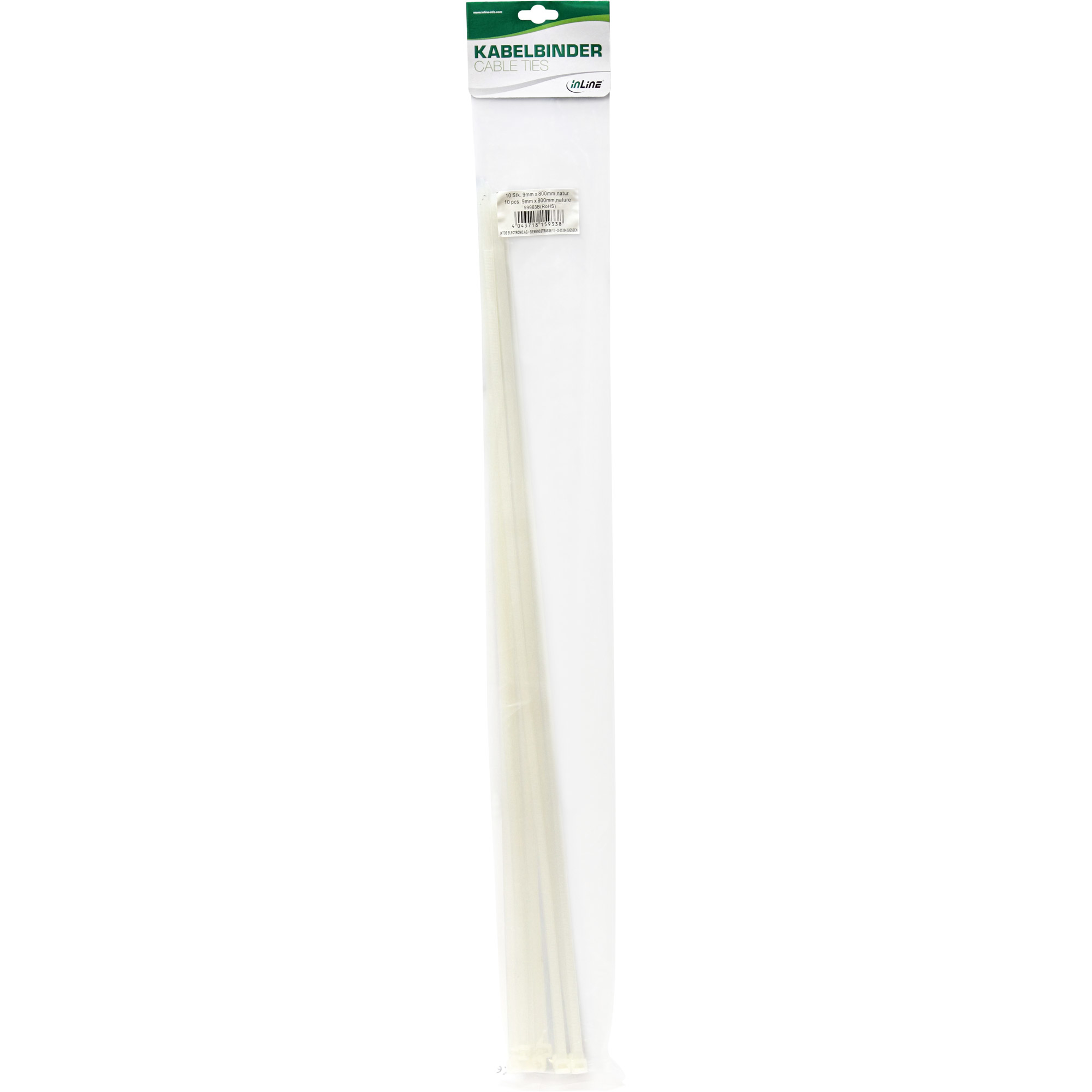 InLine Cable Ties length 800mm width 9mm nature 10 pcs.