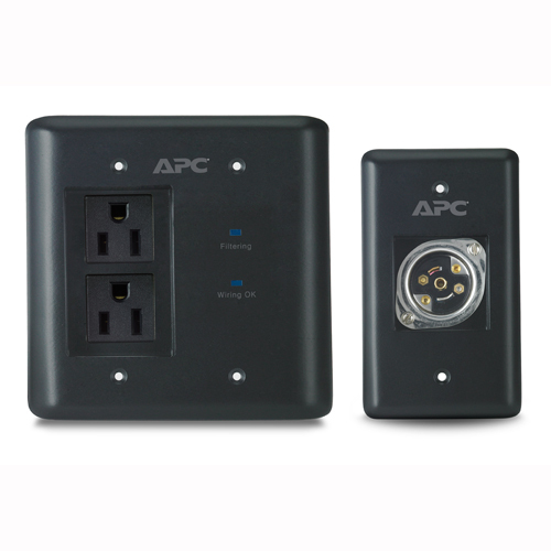 APC AV Black In-Wall Power Filter and Connection Kit