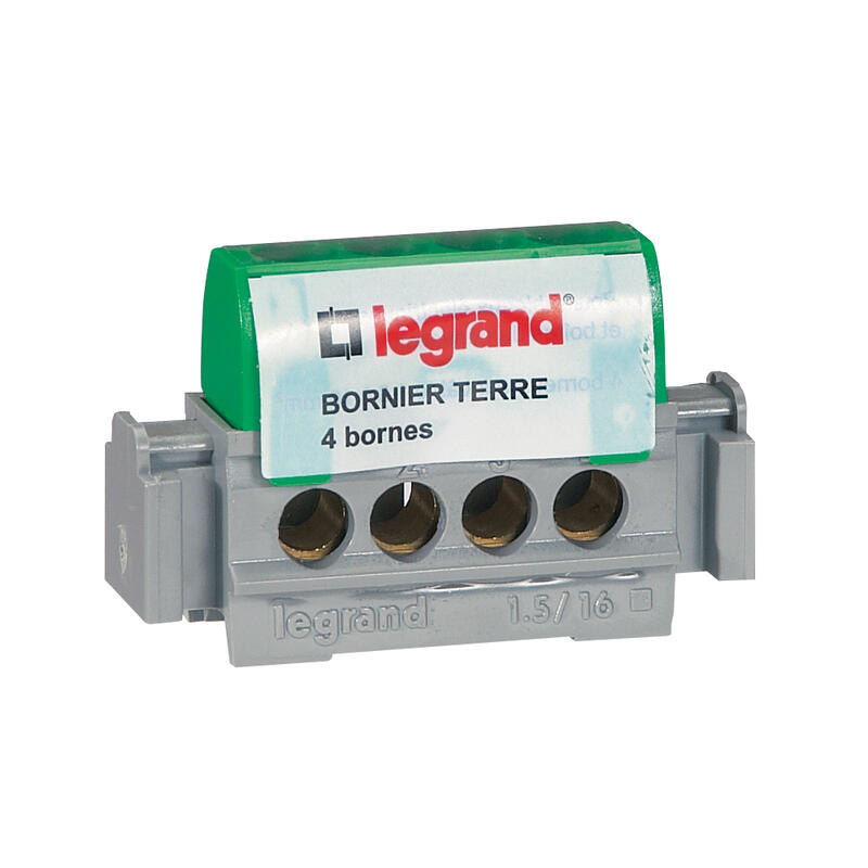 Legrand 092781 grounding hardware Metal, Plastic Green, Grey