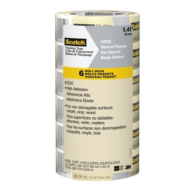 3M 70006940335 masking tape 54.95544 m Painters masking tape Suitable for indoor use Tan