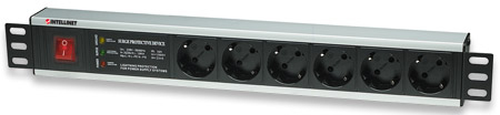 Intellinet 19" Rackmount Black 6 AC outlet(s) 250 V 3 m