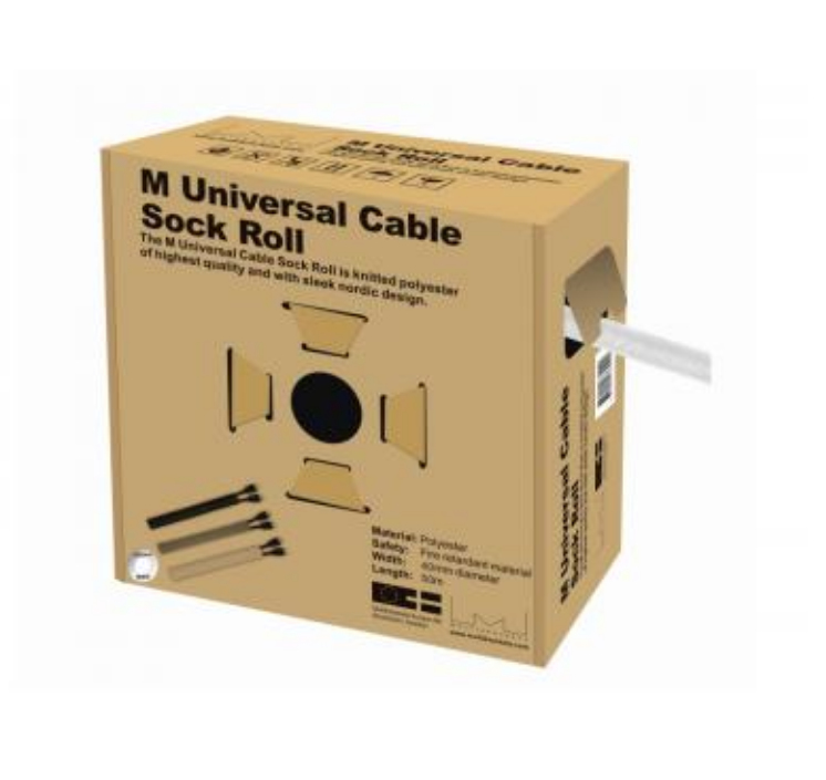 Multibrackets M Universal Cable Sock Roll White 40mm-W 50m-L