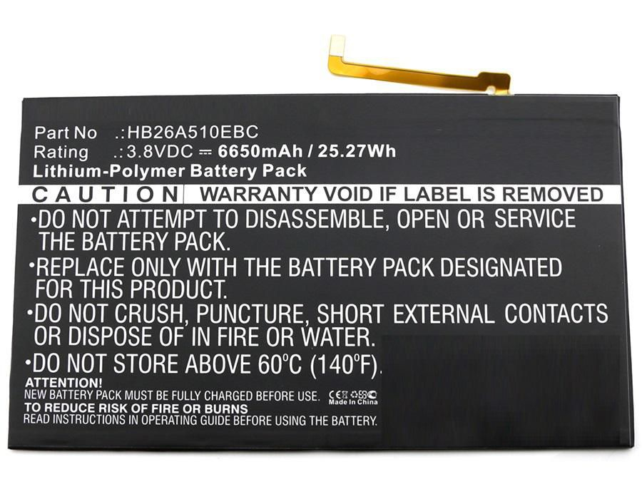 CoreParts TABX-BAT-HUM200XL industrial rechargeable battery Lithium Polymer (LiPo) 6650 mAh 3.8 V