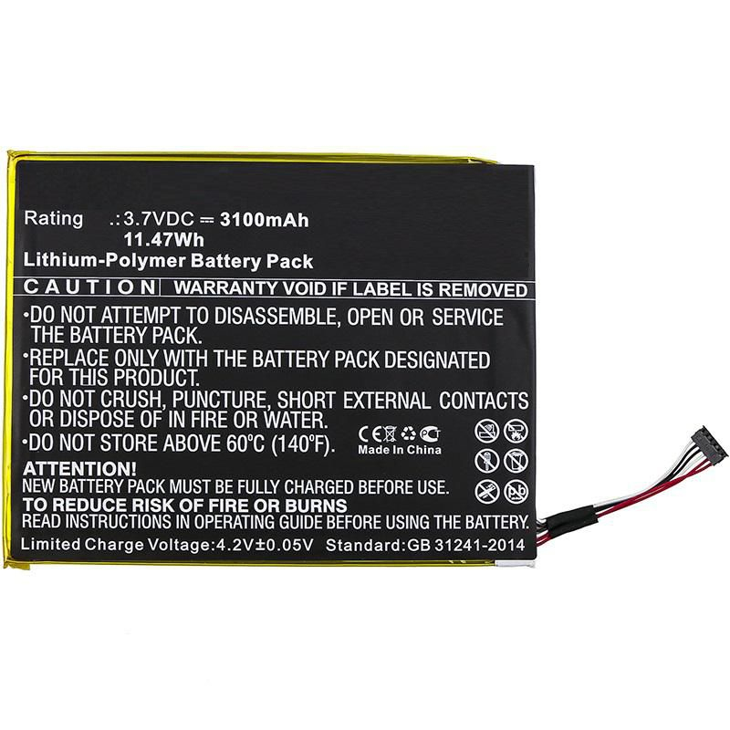 CoreParts TABX-BAT-LFT700SL industrial rechargeable battery Lithium Polymer (LiPo) 3100 mAh 3.7 V