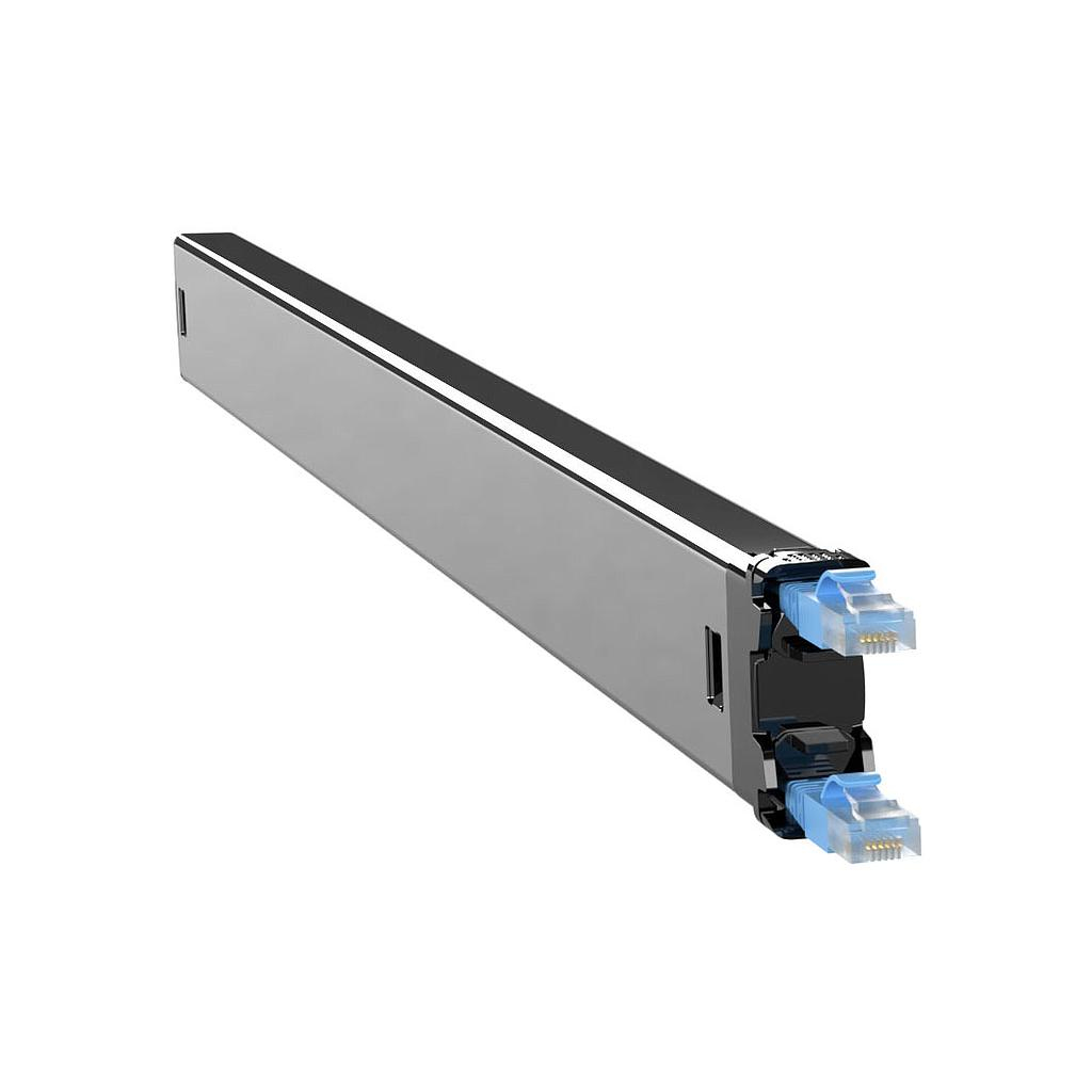 PATCHBOX C60STPXC6XXX1B cable organizer Rack Cable tray Black, Blue, Silver