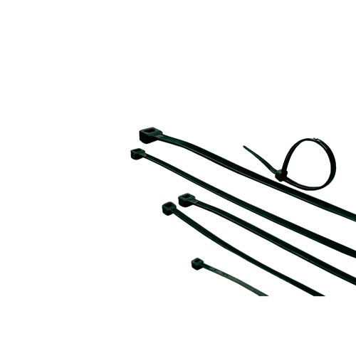 ACT Cable ties - black, length 203 mm, width 4.6 mm