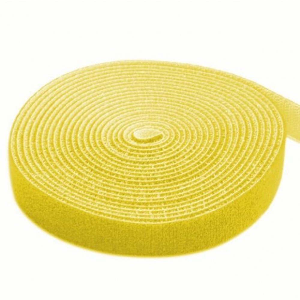 Techly Velcro Roll Cable Management Length 4m Width 16mm Yellow