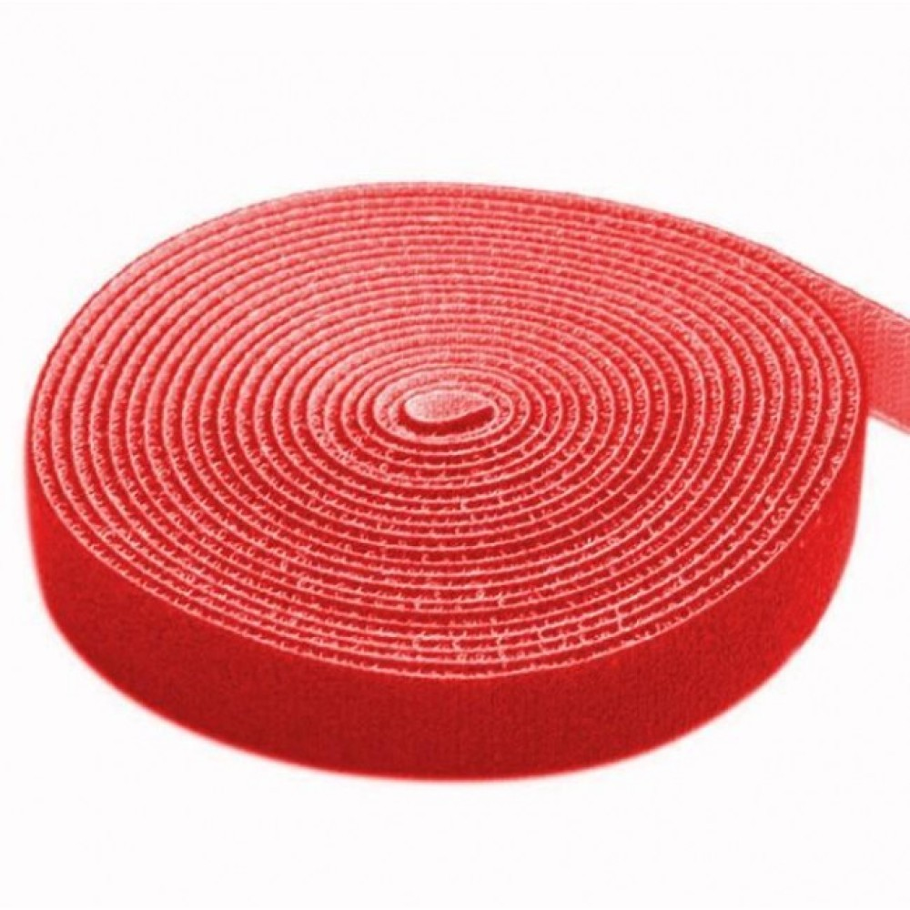 Techly Velcro Roll Cable Management Length 4m Width 16mm Red