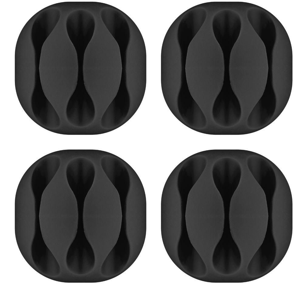 Microconnect CABLEMANA-15 cable organizer Floor Cable holder Black 4 pc(s)